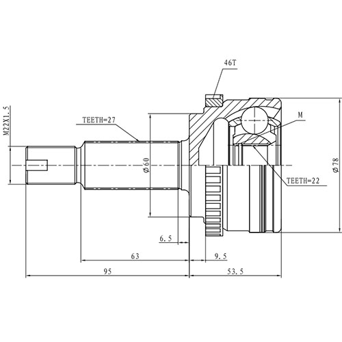 Z87333R — ZIKMAR — CV Joint Kit, Outer