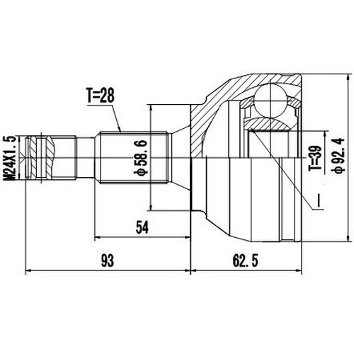 Z87343R — ZIKMAR — CV Joint Kit, Outer