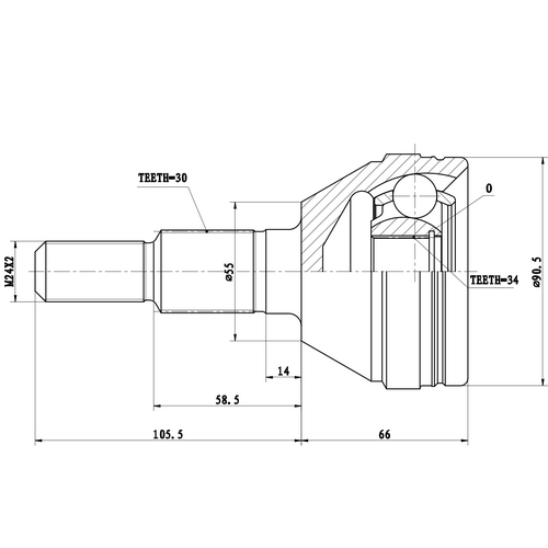 Z87350R — ZIKMAR — CV Joint Kit, Outer