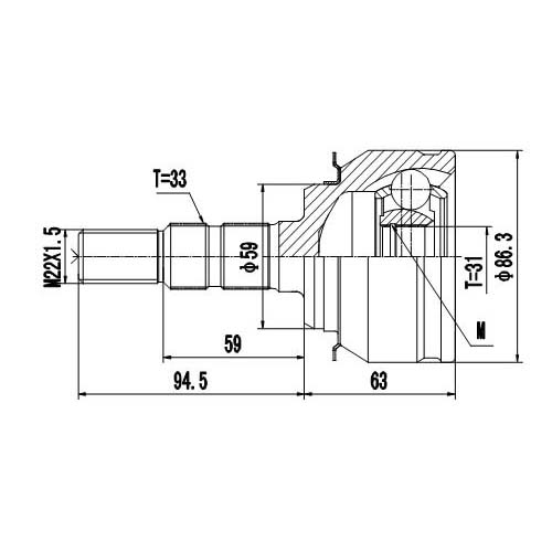 Z87351R — ZIKMAR — CV Joint Kit, Outer