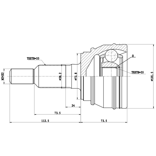 Z87352R — ZIKMAR — CV Joint Kit, Outer