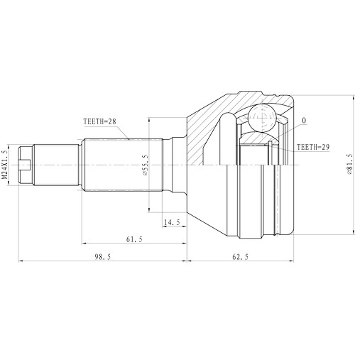 Z87356R — ZIKMAR — CV Joint Kit, Outer