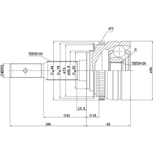 Z87363R — ZIKMAR — CV Joint Kit, Outer