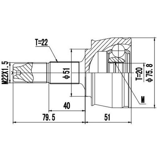 Z87368R — ZIKMAR — CV Joint Kit, Outer