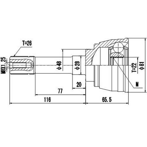 Z87388R — ZIKMAR — CV Joint Kit, Outer