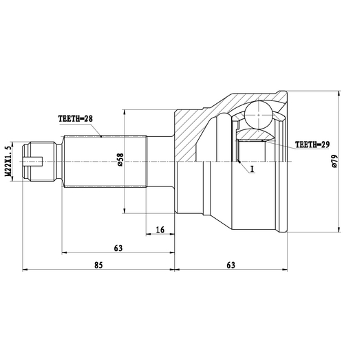 Z87390R — ZIKMAR — CV Joint Kit, Outer