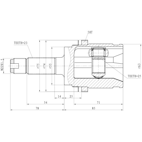 Z87402R — ZIKMAR — CV Joint Kit, Outer