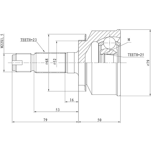 Z87408R — ZIKMAR — CV Joint Kit, Outer