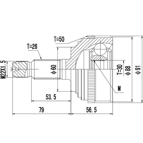 Z87414R — ZIKMAR — CV Joint Kit, Outer