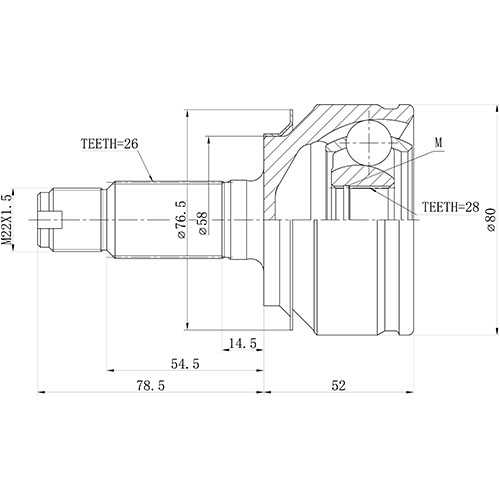 Z87424R — ZIKMAR — CV Joint Kit, Outer