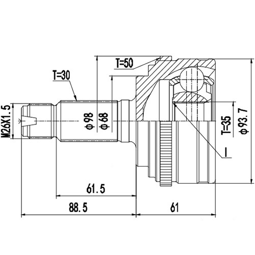 Z87427R — ZIKMAR — CV Joint Kit, Outer