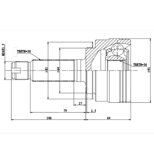 Z87428R — ZIKMAR — CV Joint Kit, Outer