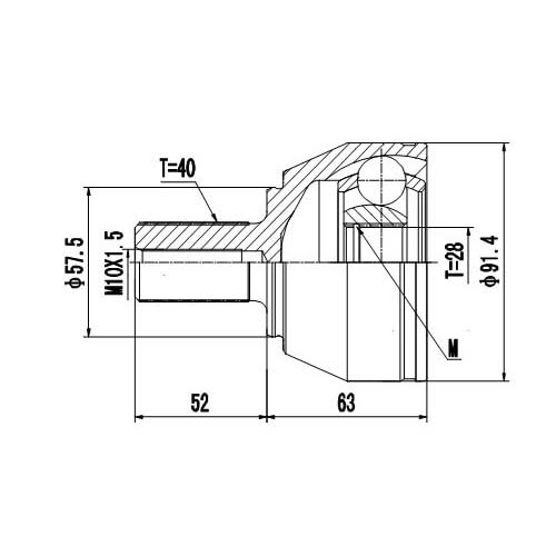 Z87431R — ZIKMAR — CV Joint Kit, Outer