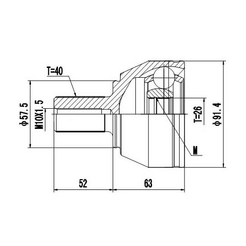 Z87432R — ZIKMAR — CV Joint Kit, Outer