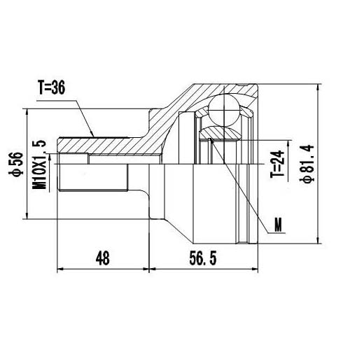 Z87435R — ZIKMAR — CV Joint Kit, Outer