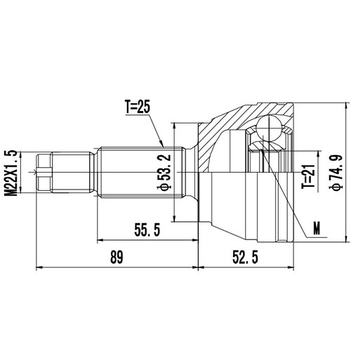 Z87444R — ZIKMAR — CV Joint Kit, Outer