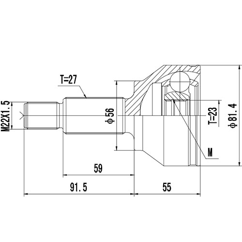 Z87446R — ZIKMAR — CV Joint Kit, Outer