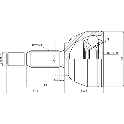 Z87451R — ZIKMAR — CV Joint Kit, Outer