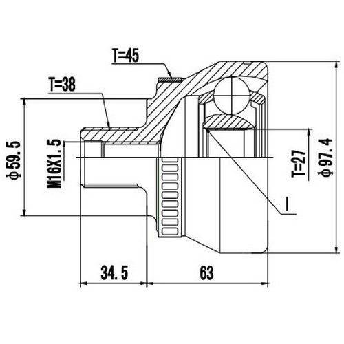 Z87456R — ZIKMAR — CV Joint Kit, Outer