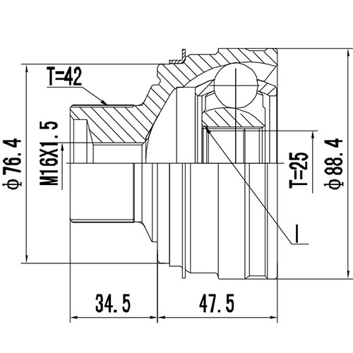 Z87458R — ZIKMAR — CV Joint Kit, Outer