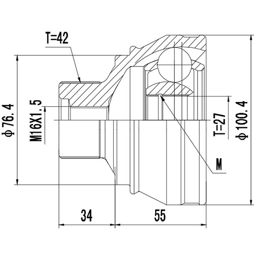 Z87464R — ZIKMAR — CV Joint Kit, Outer