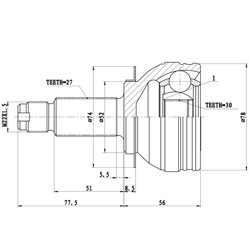 Z87480R — ZIKMAR — CV Joint Kit, Outer