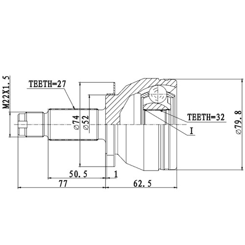 Z87487R — ZIKMAR — CV Joint Kit, Outer