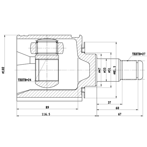 Z87504R — ZIKMAR — CV Joint Kit, Inner