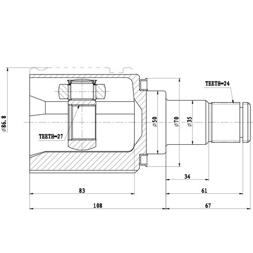 Z87509R — ZIKMAR — CV Joint Kit, Inner