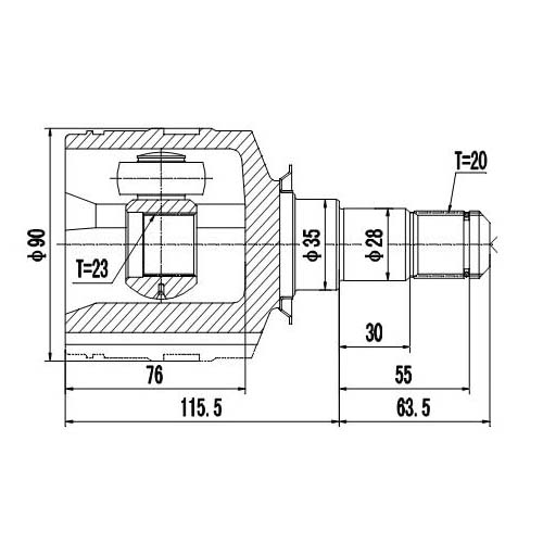 Z87515R — ZIKMAR — CV Joint Kit, Inner