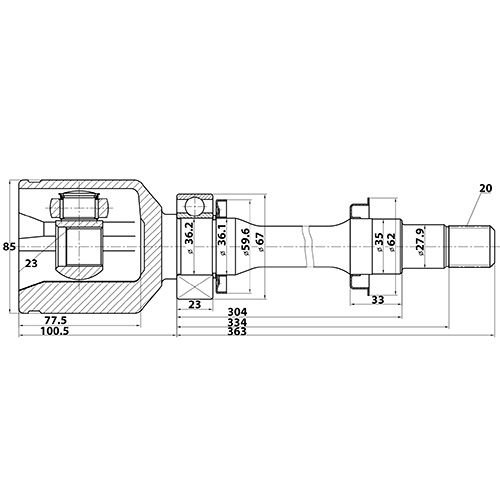 Z87516R — ZIKMAR — CV Joint Kit, Inner