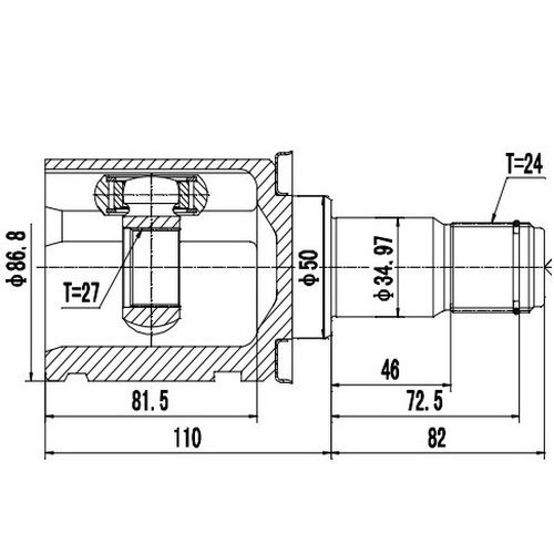 Z87555R — ZIKMAR — CV Joint Kit, Inner