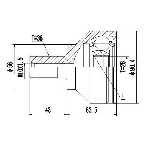 Z87590R — ZIKMAR — CV Joint Kit, Outer