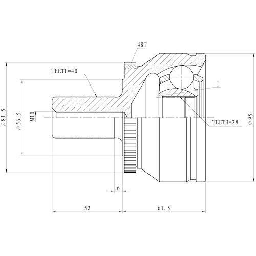 Z87592R — ZIKMAR — CV Joint Kit, Outer