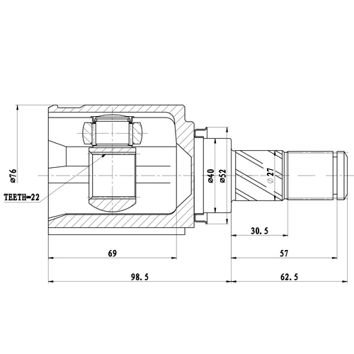 Z87607R — ZIKMAR — CV Joint Kit, Inner