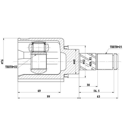 Z87608R — ZIKMAR — CV Joint Kit, Inner