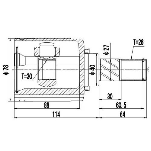 Z87609R — ZIKMAR — CV Joint Kit, Inner