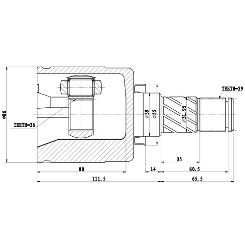 Z87613R — ZIKMAR — CV Joint Kit, Inner