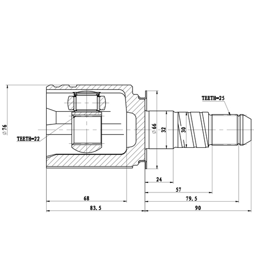 Z87621R — ZIKMAR — CV Joint Kit, Inner