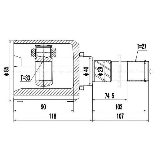 Z87623R — ZIKMAR — CV Joint Kit, Inner