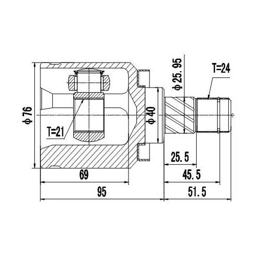 Z87624R — ZIKMAR — CV Joint Kit, Inner