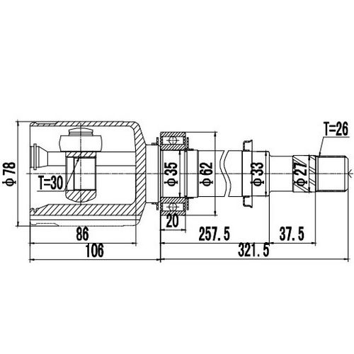 Z87632R — ZIKMAR — CV Joint Kit, Inner