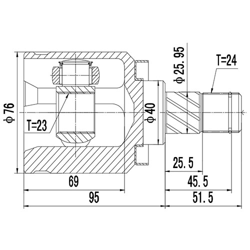 Z87643R — ZIKMAR — CV Joint Kit, Inner