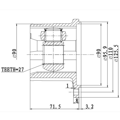 Z87651R — ZIKMAR — CV Joint Kit, Inner