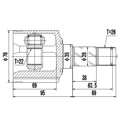 Z87682R — ZIKMAR — CV Joint Kit, Inner