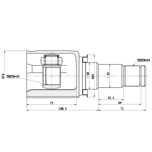 Z87707R — ZIKMAR — CV Joint Kit, Inner