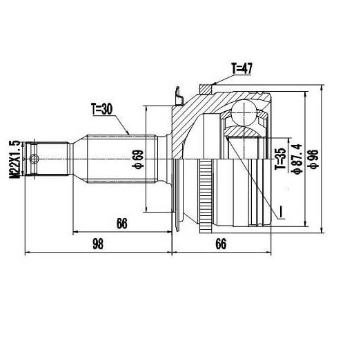 Z87715R — ZIKMAR — CV Joint Kit, Outer