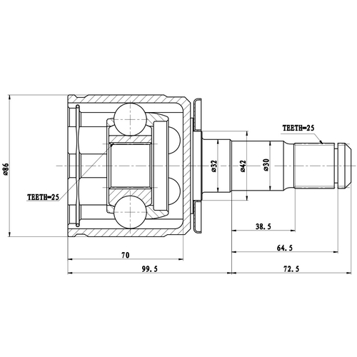 Z87716R — ZIKMAR — CV Joint Kit, Inner