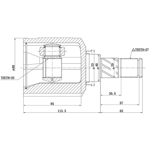 Z87728R — ZIKMAR — CV Joint Kit, Inner