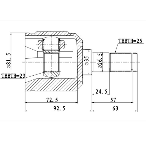 Z87737R — ZIKMAR — CV Joint Kit, Inner